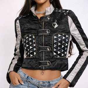 Baby Phat Black and Gray Jacket